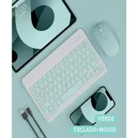 Sem Fio Bluetooth Teclado 10 Polegadas com mouse - Foto 3