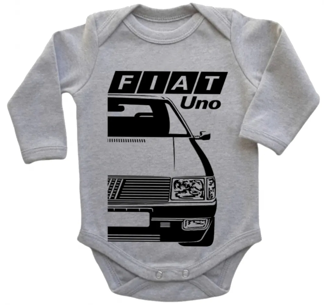Body Bebê Infantil roupa criança Fiat uno carro antigo classico Imagem