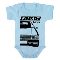 Body Bebê Infantil roupa criança Fiat uno carro antigo classico - Foto 5