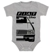 Body Bebê Infantil roupa criança Fiat uno carro antigo classico - Foto 6
