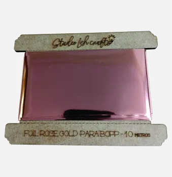 XP77 - FOIL PARA HOT STAMPING - ROSÊ GOLD - 05 cm  x 10m - Laminação BOPP