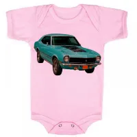 Body Bebê Infantil roupa criança Ford Maverick carro antigo - Foto 4