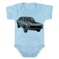 Body Bebê Infantil roupa criança Ford Maverick v8 carro antigo - Foto 2