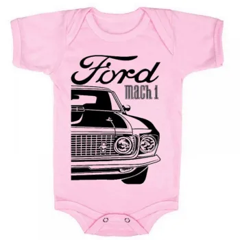 Body Bebê Infantil roupa criança Ford Mustang Mach 1 classico - Foto 2