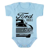 Body Bebê Infantil roupa criança Ford Mustang Mach 1 classico - Foto 3