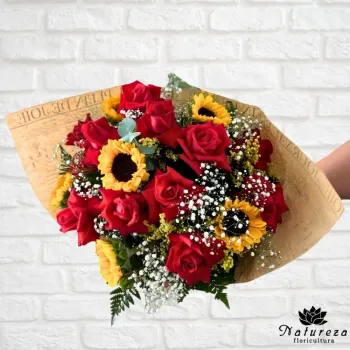 Buquê Rosas e Girassóis   - Foto 2