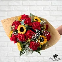  Buquê Rosas e Girassóis   - Foto 2