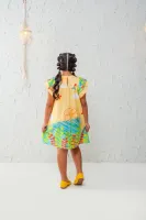 Vestido Lili Borboletas e Passarinhos Amarelo - Foto 5