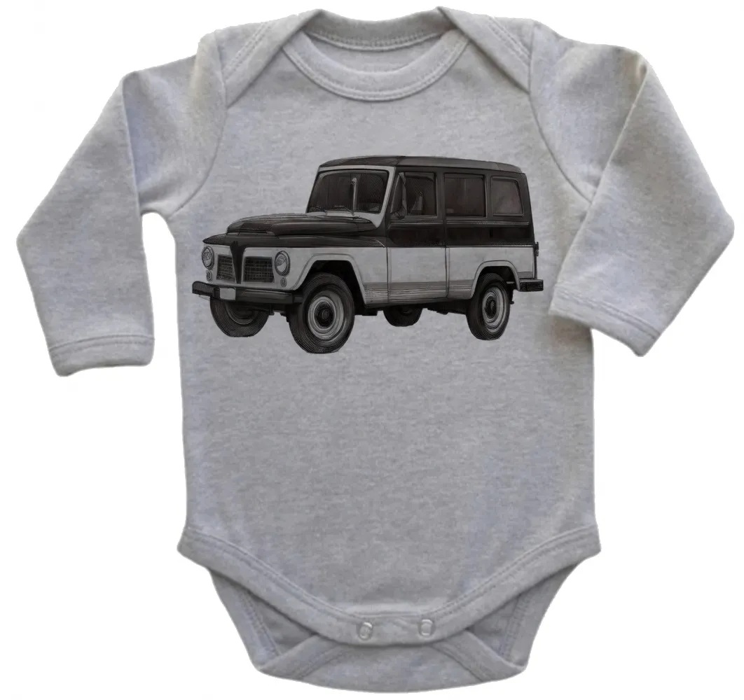 Body Bebê Infantil roupa criança Ford Rural Willys carro antigo
