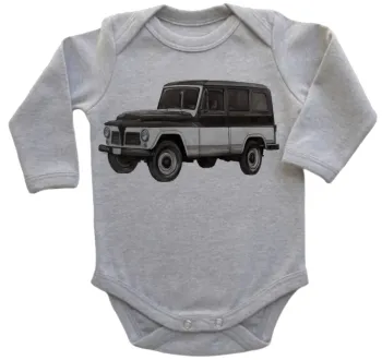 Body Bebê Infantil roupa criança Ford Rural Willys carro antigo