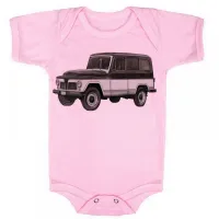 Body Bebê Infantil roupa criança Ford Rural Willys carro antigo - Foto 4