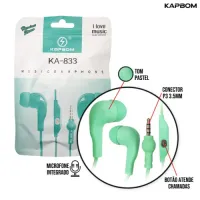 Fone de Ouvido Com Microfone KA-833 Kapbom - Foto 3