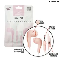 Fone de Ouvido Com Microfone KA-833 Kapbom - Foto 4
