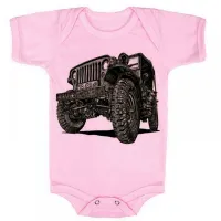 Body Bebê Infantil roupa criança Jeep Willys off road jipeiro estilo vida - Foto 4