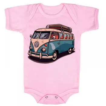 Body Bebê Infantil roupa criança Kombi volkswagen carro - Foto 2