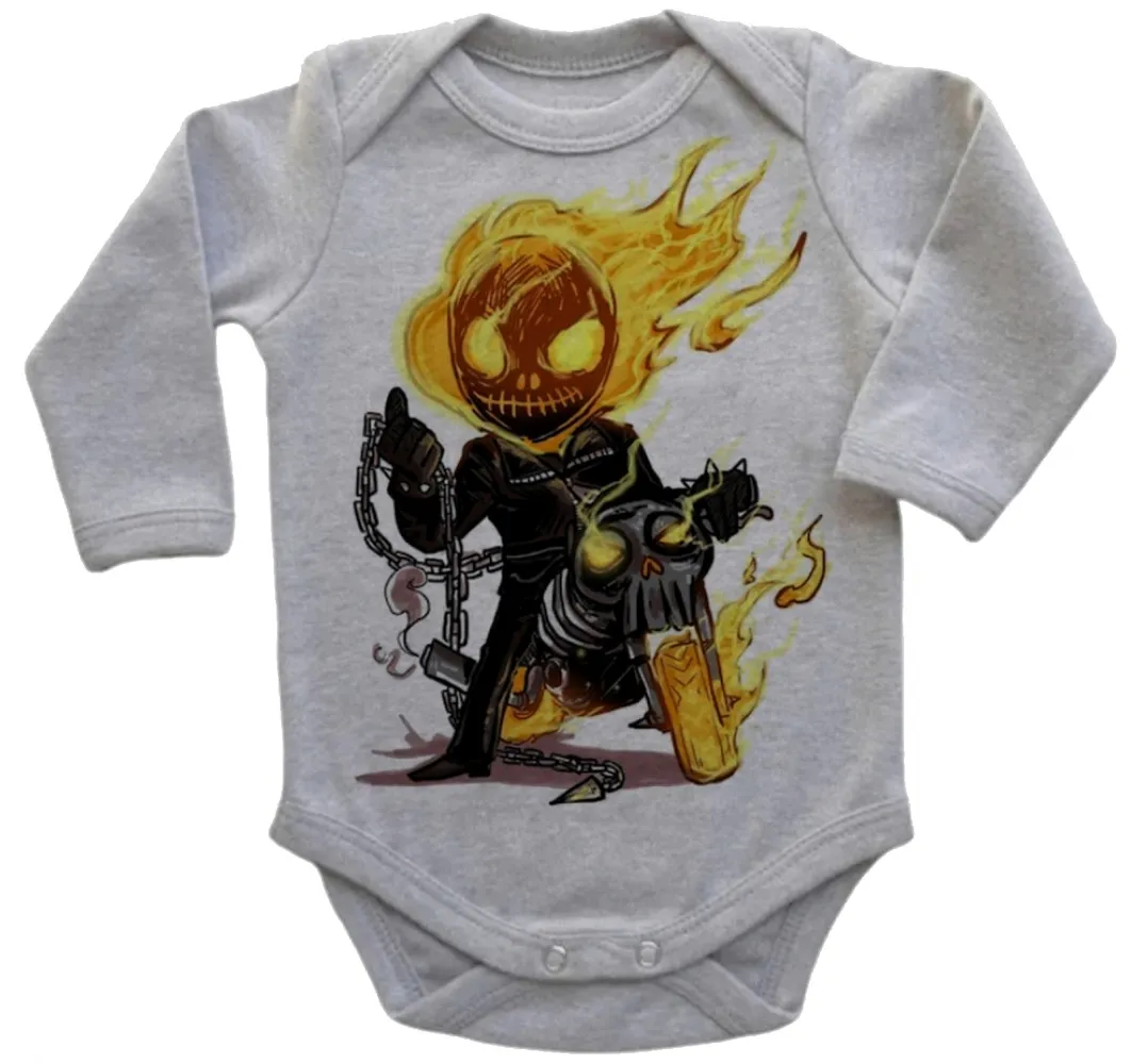 Body Bebê Infantil roupa criança Motoqueiro fantasma moto bike