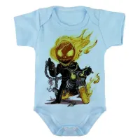 Body Bebê Infantil roupa criança Motoqueiro fantasma moto bike - Foto 2