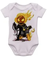 Body Bebê Infantil roupa criança Motoqueiro fantasma moto bike - Foto 3