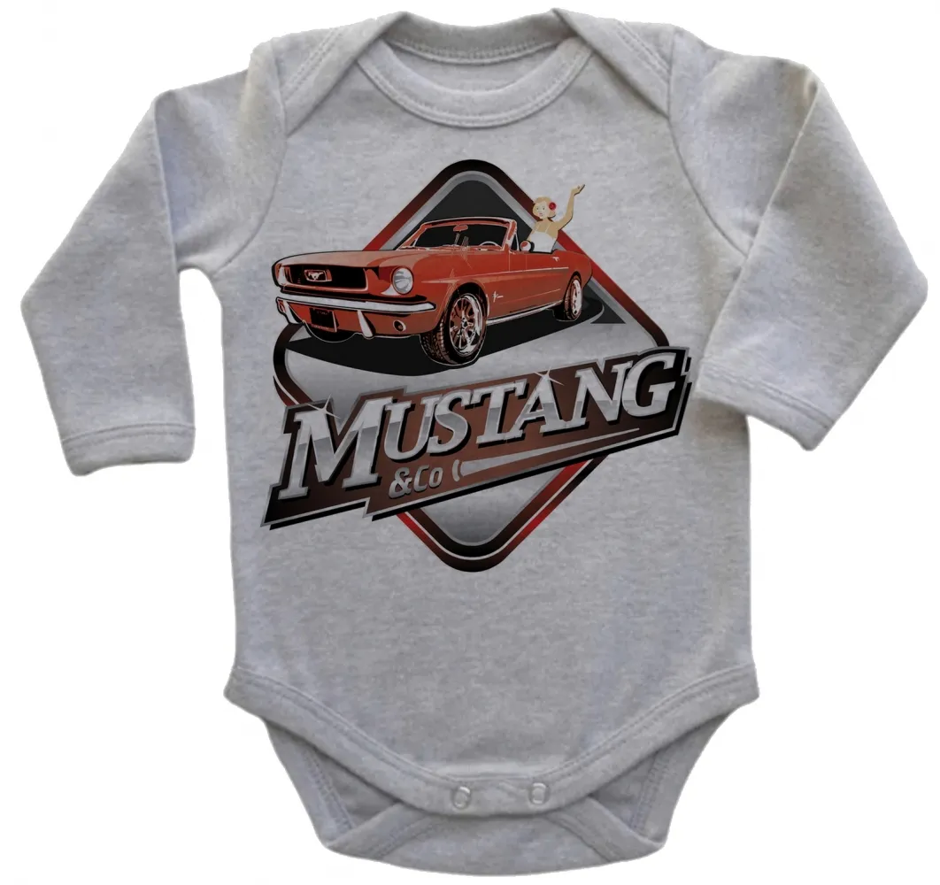 Body Bebê Infantil roupa criança Mustang carro antigo anos 60