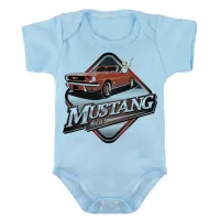 Body Bebê Infantil roupa criança Mustang carro antigo anos 60 - Foto 2