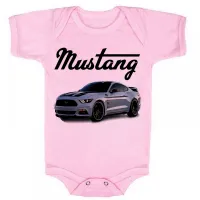 Body Bebê Infantil roupa criança Mustang carro muscle car - Foto 4