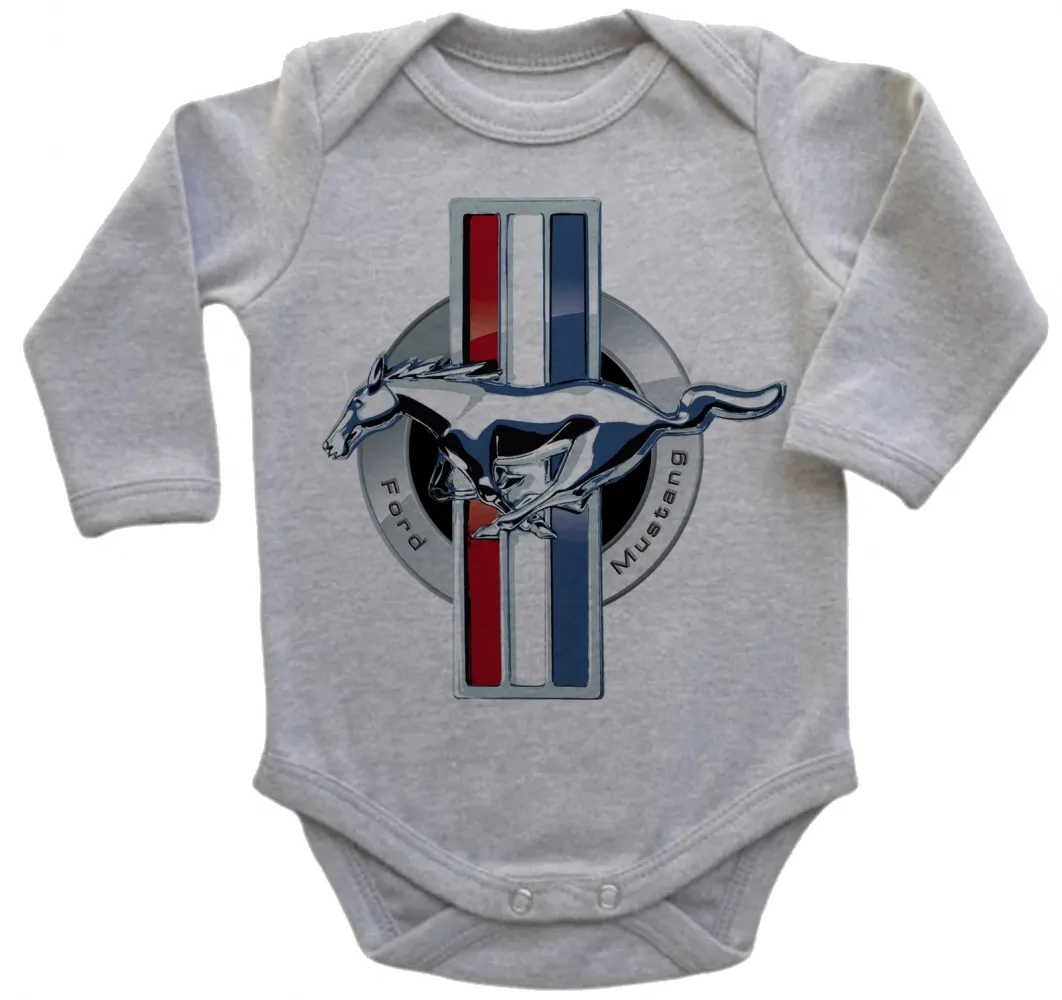 Body Bebê Infantil roupa criança Mustang cavalo ford shelby Imagem