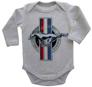 Body Bebê Infantil roupa criança Mustang cavalo ford shelby