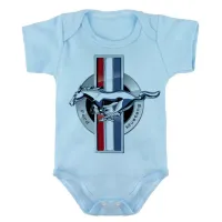 Body Bebê Infantil roupa criança Mustang cavalo ford shelby - Foto 2