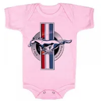 Body Bebê Infantil roupa criança Mustang cavalo ford shelby - Foto 4