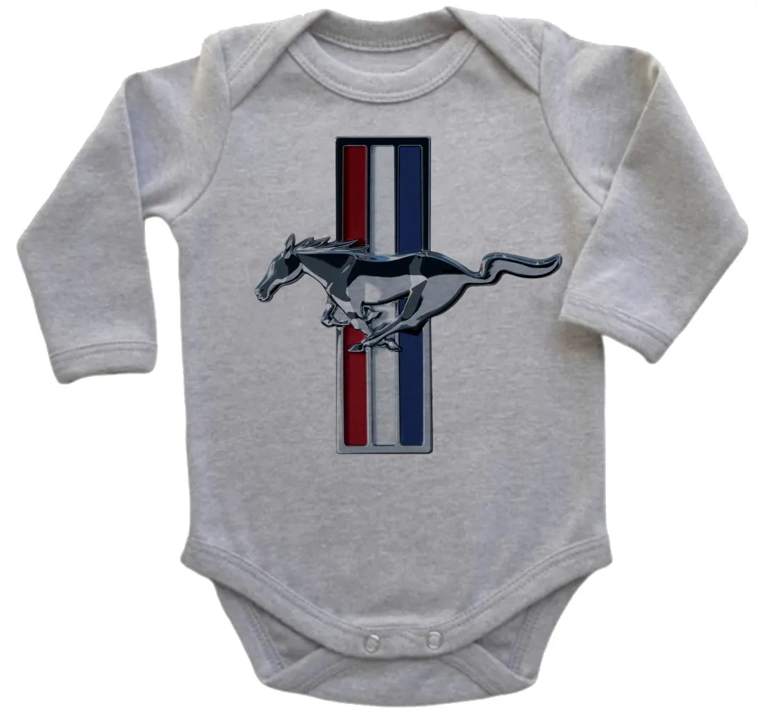 Body Bebê Infantil roupa criança Mustang cavalo de raça americano
