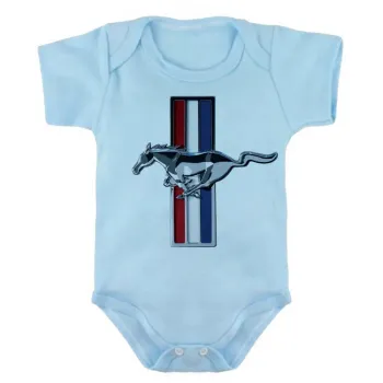 Body Bebê Infantil roupa criança Mustang cavalo de raça americano - Foto 2