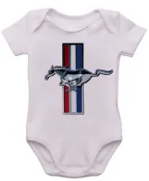 Body Bebê Infantil roupa criança Mustang cavalo de raça americano - Foto 3