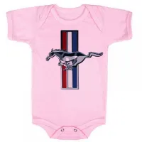 Body Bebê Infantil roupa criança Mustang cavalo de raça americano - Foto 4