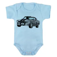 Body Bebê Infantil roupa criança Mustang Maverick carro antigo - Foto 2