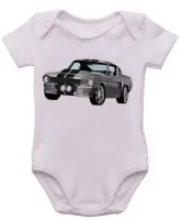 Body Bebê Infantil roupa criança Mustang Maverick carro antigo - Foto 3