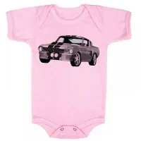 Body Bebê Infantil roupa criança Mustang Maverick carro antigo - Foto 4