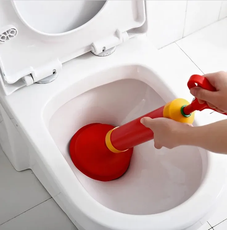 Desentupidor Manual De Pia Vaso Ralo Cano Esgoto Tipo Bomba Sucção 150mm Alta Pressão BC-08 Imagem