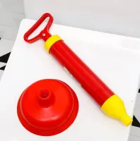 Desentupidor Manual De Pia Vaso Ralo Cano Esgoto Tipo Bomba Sucção 150mm Alta Pressão BC-08 - Foto 2