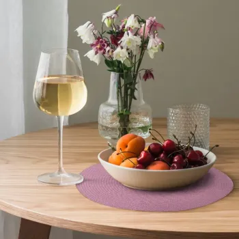 Jogo Americano Sousplat Redondo Jantar Mesa Posta 4 UNIDADES 38cm