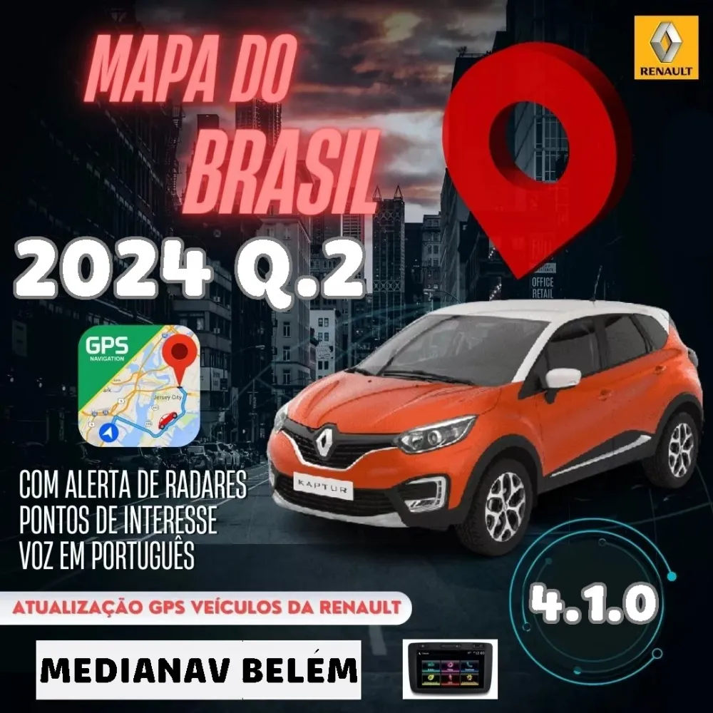 Atualização Mapa Brasil 2024 - Renault Media Nav Standard