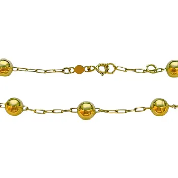Pulseira de ouro 18k BOLA 6,0 mm - SPU11950 - Foto 2