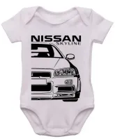 Body Bebê Infantil roupa criança Nissan Skyline gtr5 top - Foto 3