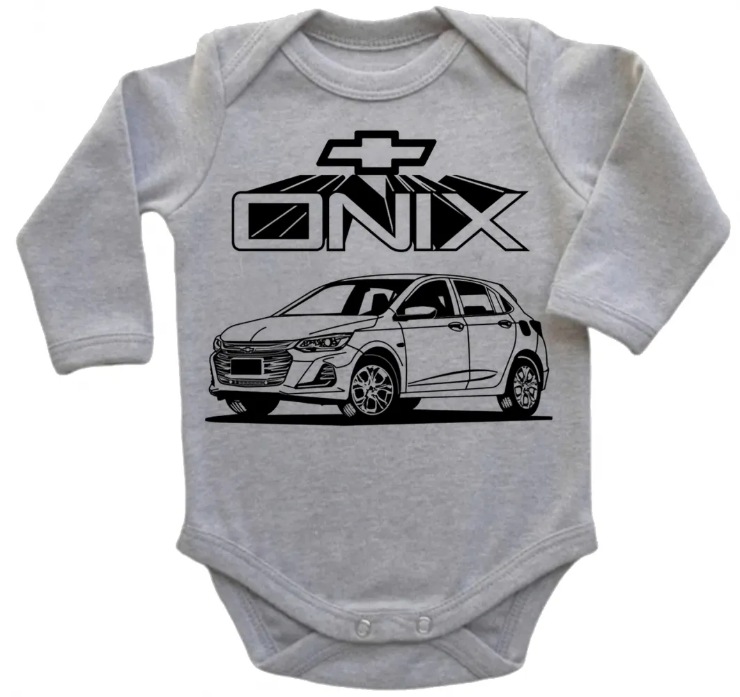 Body Bebê Infantil roupa criança Onix carro chevrolet Imagem