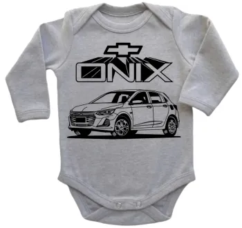 Body Bebê Infantil roupa criança Onix carro chevrolet