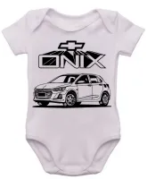 Body Bebê Infantil roupa criança Onix carro chevrolet - Foto 3