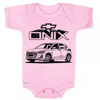 Body Bebê Infantil roupa criança Onix carro chevrolet - Foto 4