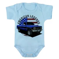 Body Bebê Infantil roupa criança silverado chevrolet camionete antiga - Foto 2