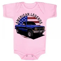 Body Bebê Infantil roupa criança silverado chevrolet camionete antiga - Foto 4