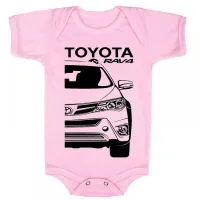Body Bebê Infantil roupa criança Toyota Rav4 camionete top - Foto 4