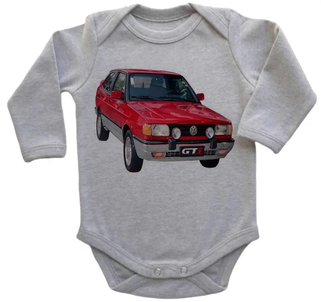Body Bebê Infantil roupa criança Volkswagen Gol gti antigo Imagem